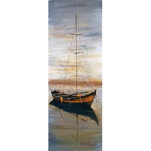 Abdul Hameed, 12 x 36 inch, Acrylic on Canvas, Seascape Painting, AC-ADHD-147